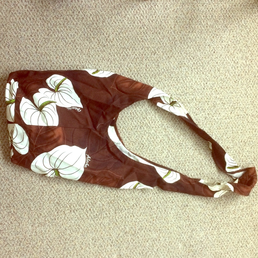 Brown Tropical Crossbody Bag